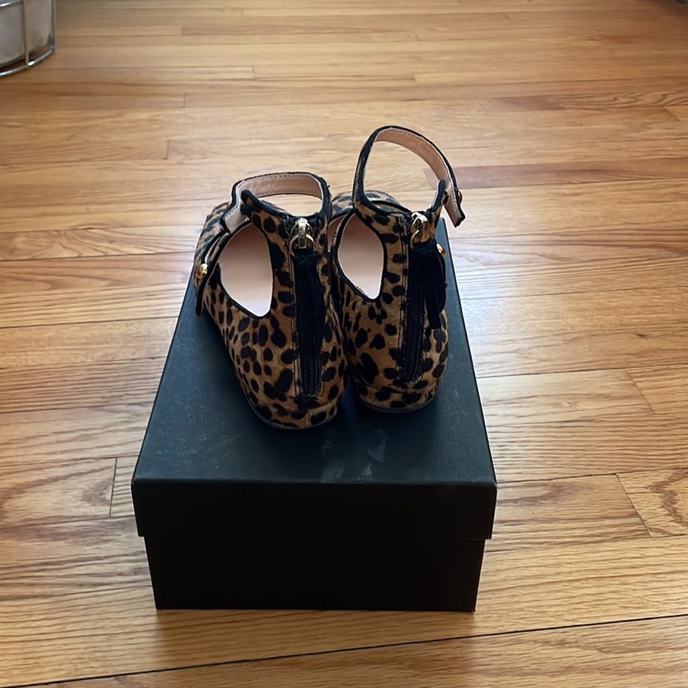 Euc J. Crew Sally Ballet With Straps In Calf Hair View 4